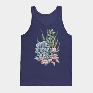 Midnight Succulents Tank Top